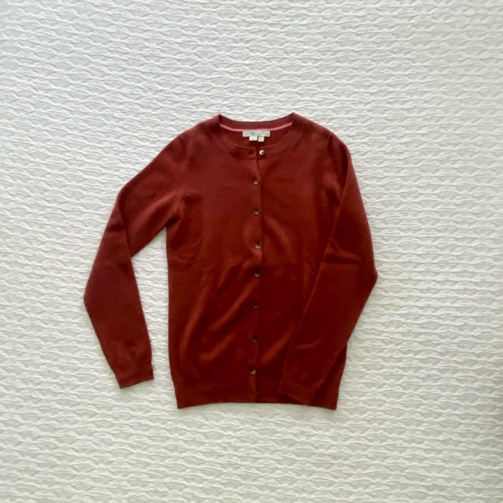 Boden Dark Orange Cardigan Sweater XS